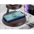 thumbnail image 3 of Magnetic Wireless Charger Station for iPhone/AirPods/Apple Watch/Samsung，Fast Charging Station with LED Light for iOS/Android Phone. (Wood Grain Style), 3 of 9