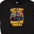 thumbnail image 3 of Inktastic Just a Boy Who Loves Monster Trucks Toddler Hoodie, 3 of 4
