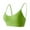 Fluorescent Green, variant on WTOBBY Seamless Y-Back Sports Bra for Women: Padded Low Impact Support, Sexy Thin Strap Design for Yoga & Fitness, Flattering Lift and Comfortable Wirefree Coverage,Blue XL
