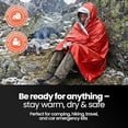 thumbnail image 4 of Wallaby 4-Pack Emergency Mylar Ponchos – Universal Fit Thermal Poncho with 90%+ Heat Retention, Lightweight Rain, Cold, Heat, Emergency Protection + Free Survival Guide (Orange), 4 of 7