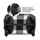 thumbnail image 2 of Balery White And Black Plaid Funda de equipaje, fundas para maletas, elástica, lavable, protector de maletas, compatible con maletas de 18 a 32 pulgadas-X-Large, 2 of 7