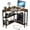 Rustic, variant on STIKELY Corner Desk with Outlets & USB Ports, 90 Degree Triangle Corner Table with CPU Stand & Storage Shelves for Small Space, Computer Table with Charging Station for Home Office Bedroom (Black)