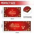 thumbnail image 2 of Christmas Kitchen Mats Set of 2, Xmas Kitchen Rugs, Red & Gold Snowflake, Merry Christmas and Happy New Year Design, Non - Slip Floor Mats for Kitchen, Entryway, Holiday Decor 17x30 + 17x47 Inch, 2 of 7
