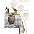 thumbnail image 2 of Grey Plaid Groundhog Table Cloth, Waterproof Tablecloth for Rectangle Tables, Spring Floral Butterfly Botanical Reusable Washable Fabric Table Cover for Restaurant Kitchen Dining Tables 54"x108", 2 of 9