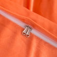 thumbnail image 4 of 3 Pieces Ultra Soft Velvet Duvet Cover Set, Cozy and Warm Bedding Comforter Cover Set, Queen Size, 1 Duvet Cover with 2 Pillow Shams, Orange, 4 of 5