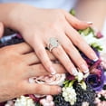 thumbnail image 2 of Mujeres chapado en plata 925 Vintage White Gemstone Anillo de Joyería Regalos, 2 of 7