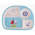 thumbnail image 3 of 5 Piece Bamboo Dinnerware For Kids, Toddler,cute Animal Plate And Bowl Set,great Gift For Birthday, Baby Shower-Yvan, 3 of 4