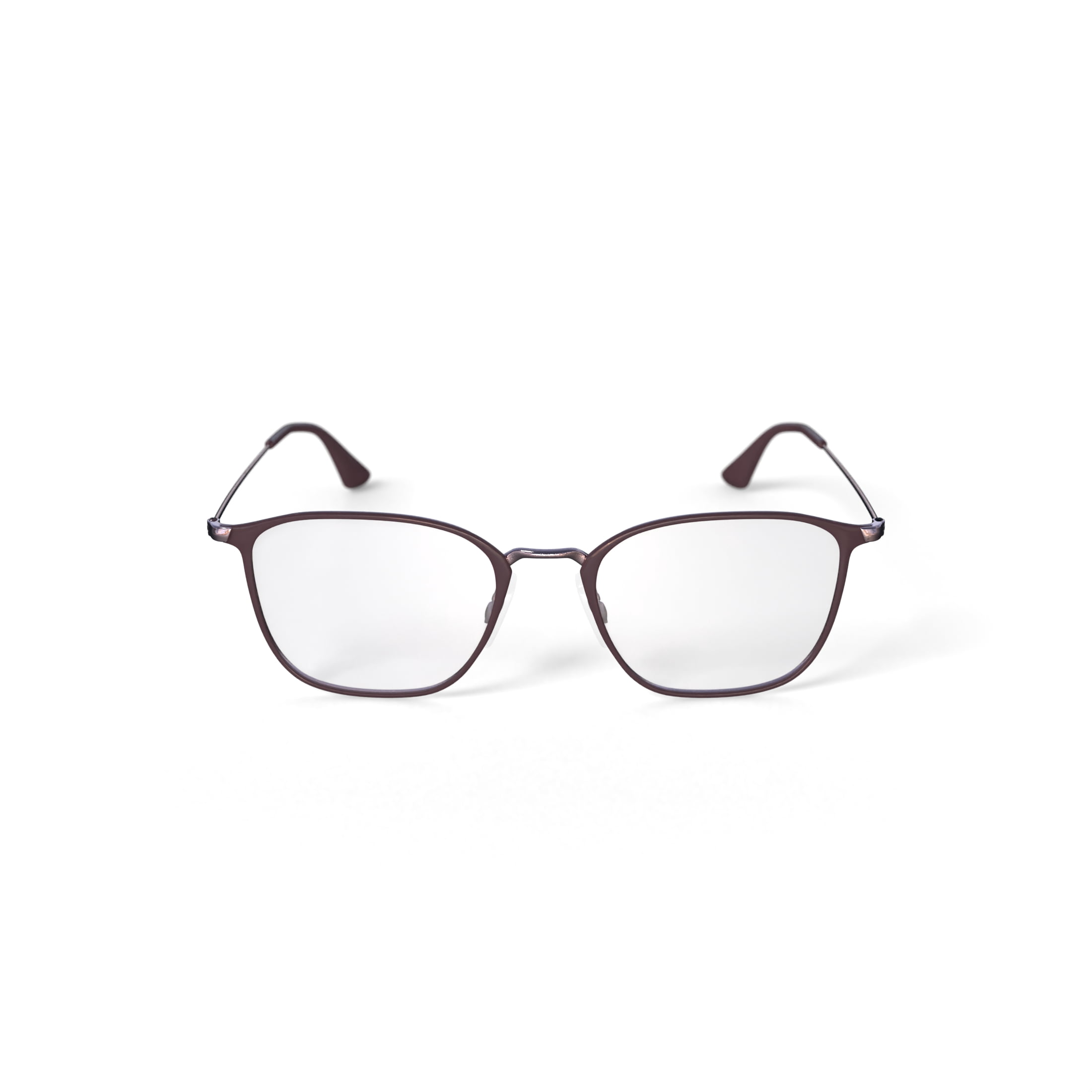 Ray-Ban Prescription Eye Glasses with Case, Beige on Copper Frames with Demo Lens, Size 51
