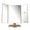 Gold, variant on Tabletop Mount Trifold Lighted Vanity Mirror with 21 LED Lights, Touch Screen and 3X/2X/1X Magnification, Two Power Supply Mode Make up Mirror,Travel Mirror