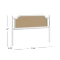 thumbnail image 4 of Hillsdale Furniture Melanie Wood and Cane King Headboard without Frame, White, 4 of 15