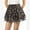 Black-1, variant on Women Summer Shorts Comfy Skorts Chic Floral Belted Casual Elastic High Waist Ruffle Beach Shorts Lounge Pants