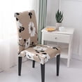 thumbnail image 6 of 6 Pcs/Set Soft Stretchable Dining Chair Covers with Printed Floral Patterns,Spandex Banquet Chair Seat Protector Slipcovers for Holiday Home Party, Hotel, Wedding Ceremony (Style 28), 6 of 6