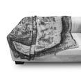 thumbnail image 3 of Letter J Soft Flannel Fleece Throw Blanket, Worn Look Initials Majuscule J Old Fashion Royal Letters Grey Design, Cozy Plush for Indoor and Outdoor Use, 60" x 80", Black Grey, by Ambesonne, 3 of 6