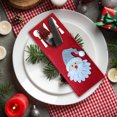 thumbnail image 4 of Dsscvnef 4Pcs Christmas Cutlery Bag Christmas Table Decoration Christmas Silverware Holder Xmas Party Cutlery Holder Fork Cutter Fork Bag Cutlery Holder for Christmas Party Cloth, 4 of 6