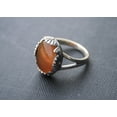 thumbnail image 3 of 925 Sterling Silver Carnelian Ring for Men – Handmade Orange Agate Gemstone (13), 3 of 8