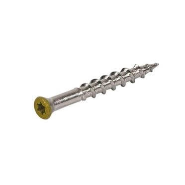 DeckWise #8x1-1/2" Stainless Steel Trim-Head Deck Screws, Black, T15 Head, Covers 50 Sq. Ft. of Decking (100 Pack)