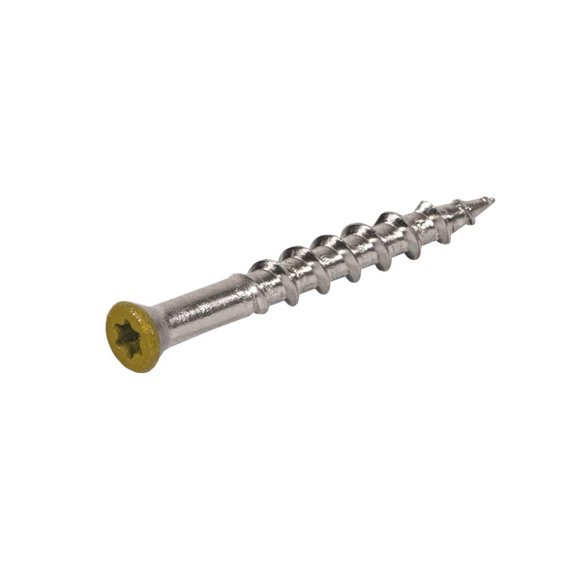 DeckWise #8x1-1/2" Stainless Steel Trim-Head Deck Screws, Black, T15 Head, Covers 50 Sq. Ft. of Decking (100 Pack)