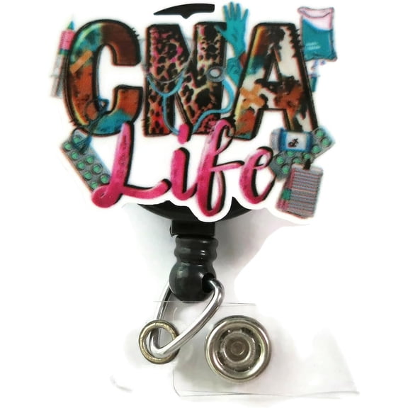 CNA Life Badge Reel, Certified Nursing Assistant ID Holder, Funny CNA Medical Name Badge