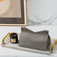 thumbnail image 1 of xinxixnxx Plastic Serving Tray with Handles Coffee Table Tray for Countertop Breakfast Smoke Gray, 1 of 8