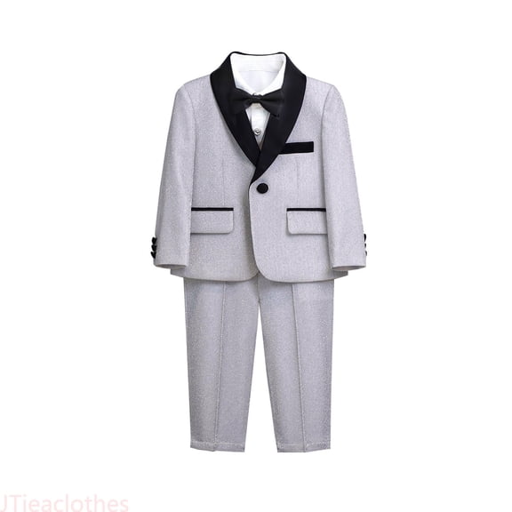 JTieaclothes Elegant Boys For Sparkling Solid With Dress Pants London Style For Performances Pages And Rehearsals,Boys Outfit Sets Sizes 2-3 Years