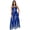 Blue, variant on Women Strapless Jumpsuit Wide Leg High Waist Printed Summer Romper S-2XL