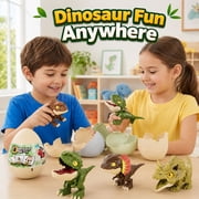 Funtogether Toys Dinosaur Eggs Toys for Kids Ages 3-6, Blind Box Style Pop Open Surprise Figures, 3 pack