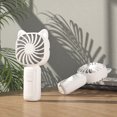 thumbnail image 6 of Mini Portable Handheld Fan with 7-Color LED Light, Rechargeable Personal Fan, 3 Speeds Small Pocket Fan, Lightweight USB Desk Fan for Women, Men, Kids, Office, Travel, Camping, White, 6 of 13