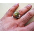 thumbnail image 3 of Unakite Jasper Mens Ring, Natural Unakite Jasper Ring, Oxidized, 925 Silver Ring, Birthday Gift, Heavy Mens Ring, Arabic Design, Ottoman Style Ring, Christmas, Turkey Mens Signet Ring, 3 of 6