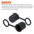 thumbnail image 4 of 30 piezas de tapas de ducto BNC-B, tapones de silicona para dispositivos de video y audio, red de Internet, negro, 4 of 4
