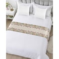 thumbnail image 5 of Xipuska Spring Floral Bed Runners for Queen Size Bed, Decorative Bed Throws for Foot of Bed, Watercolor Botanical Rustic Farmhouse Bed Runner Sofa Throw Bedding Scarf Protector Slipcover for Bedroom, 5 of 6