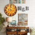 thumbnail image 4 of Honeycomb Mosaic Wall Clock Orange Hexagon 10-Inch Silent Wooden Wall Clock, Battery Operated (AA Batteries Not Included), Artistic Home Decor, 4 of 7