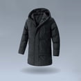 thumbnail image 2 of Blekii Men's Plus Size Puffer Jacket, Hooded Long Length down Alternative Coat, Oversized Warm Winter Parka, Thick Casual Cotton Outerwear, Comfortable Plus Size Coat for Cold, 2 of 9
