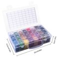 thumbnail image 3 of Contenedores Almacenamiento 32/48/64 Estuche Cuentas Con Ranuras Transparentes para Pintura Diamantes, 3 of 9
