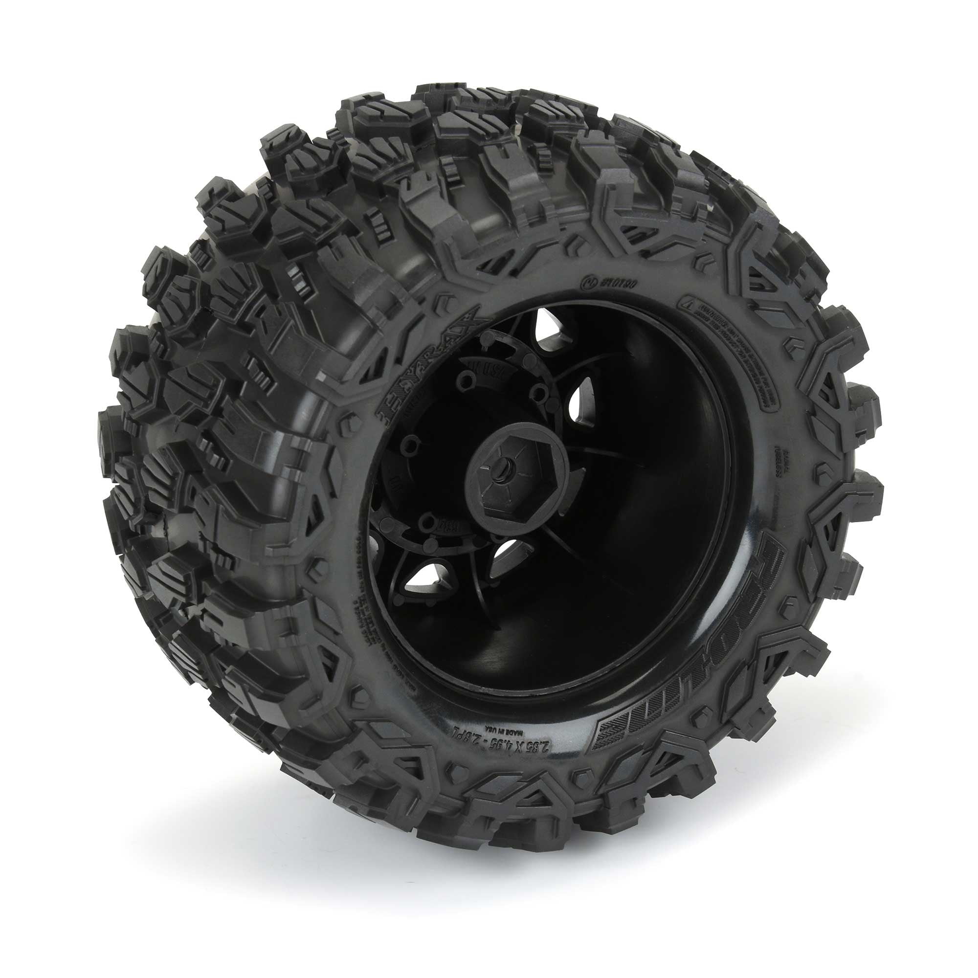 Pro-Line Racing 1/10 Trencher Front/Rear 2.8" MT Tires Mounted 12mm Blk Raid 2