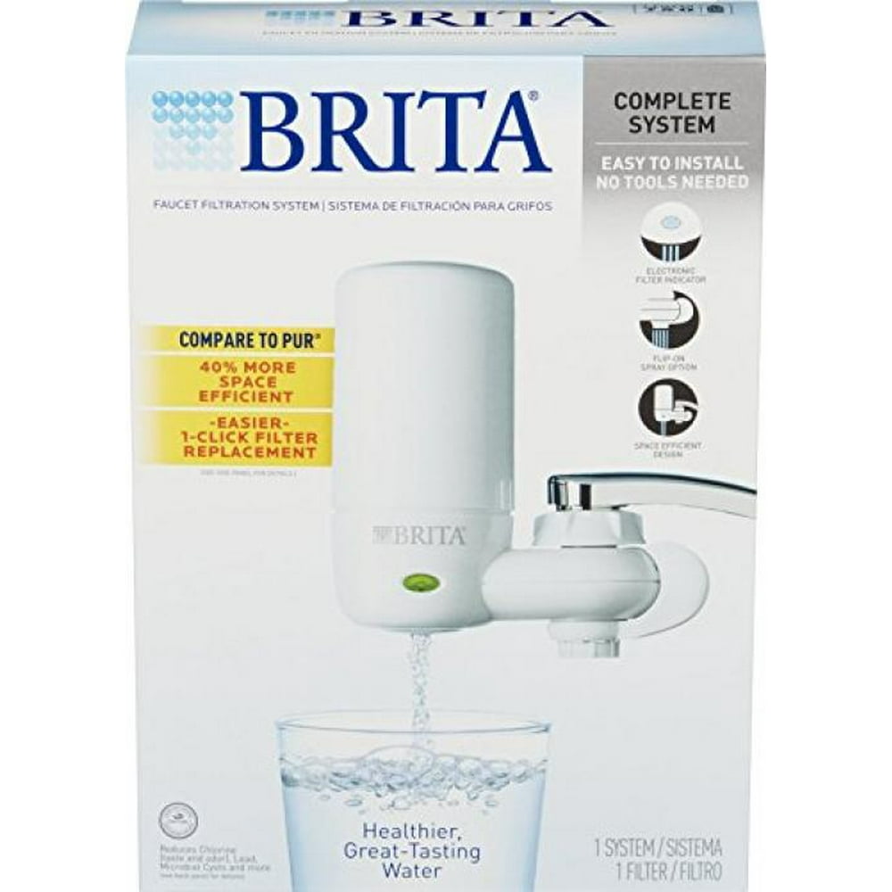 Brita On Tap Faucet Water Filter System, White
