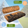 thumbnail image 6 of Yuyamidu Creepy Pumpkin Golf Cart Seat Covers Golf Cart Accessories Orange Halloween Club Cars Seat Covers Stretchy Fabric, Fits Most 2-Passenger Golf Carts, Scratch Resistant, 6 of 8