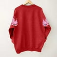 thumbnail image 4 of asdoklhq Christmas Oversized Tshirts for Women Christmas Women's Round Neck Fashionable Printed Sweatshirt Long Sleeved Top Sweatshirt Red M, 4 of 4