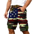 thumbnail image 7 of DIOAZUD Mens Cargo Shorts American Flag Print Multi Pockets Big and Tall Shorts Lightweight Casual Outdoor Daily Wear, 7 of 7