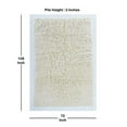 thumbnail image 4 of Benzara BM201547 9 x 6 ft. Shag Style Latex Free Hand Woven Wool Rug, Cream, 4 of 4