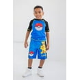 thumbnail image 2 of Pokemon Pikachu Big Boys Rash Guard and Swim Trunks Outfit Set Little Kid to Big Kid, 2 of 5