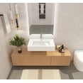 thumbnail image 4 of Pyramid 36" Solid Surface Manmade Stone Bathroom Sink in Marble, 4 of 5