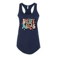 thumbnail image 2 of Wild Bobby Beauty From Ashes Groovy Font With Stars Vintage Women Racerback Tank Top, Navy, Large, 2 of 6