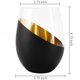 thumbnail image 3 of MyGift - Juego de 6 vasos con diseño moderno en color dorado y negro mate, cada vaso tiene capadiad de 18 onzas, 3 of 7