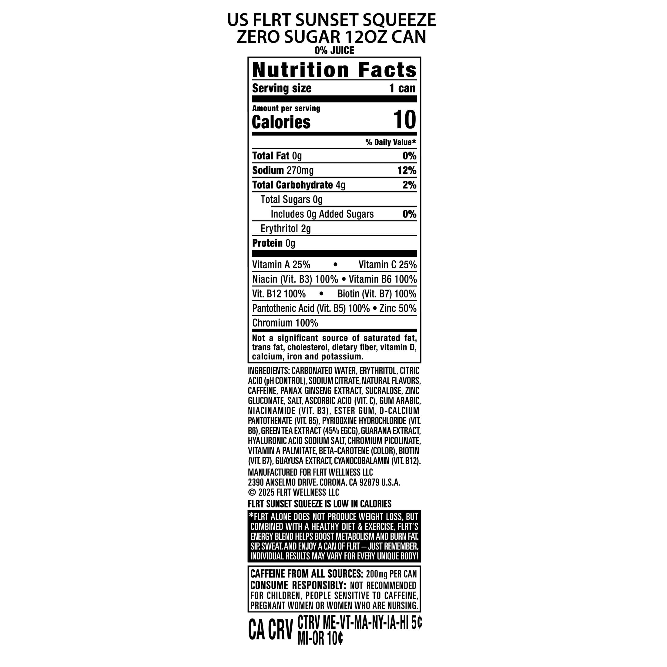 FLRT Sunset Squeeze 12 pack - 12 Fl Oz