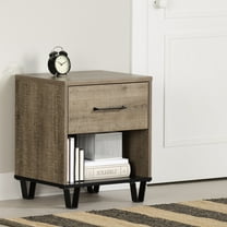 South Shore Furniture Arlen 1-Drawer Nightstand, Weathered Oak