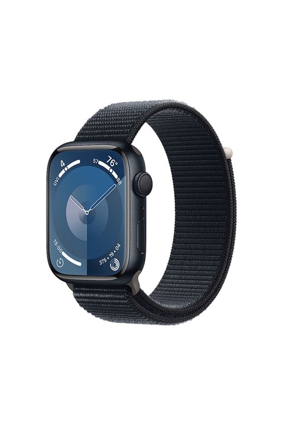 Pre-Owned Apple Watch Series 9 With Blood Oxygen. GPS 45mm Midnight Aluminum Case with Midnight Sport Loop.