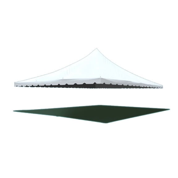 TentandTable Wedding Canopy Premium Pole Tent Top ONLY, White, 30 ft x 30 ft