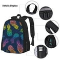thumbnail image 3 of Bingfone Abstract Bright Pineapple Fruit Retro for Backpack Lunch Bag Pencil Case Set, Large Capacity School Backpack Combination Three-piece Set, Unisex, 3 of 7