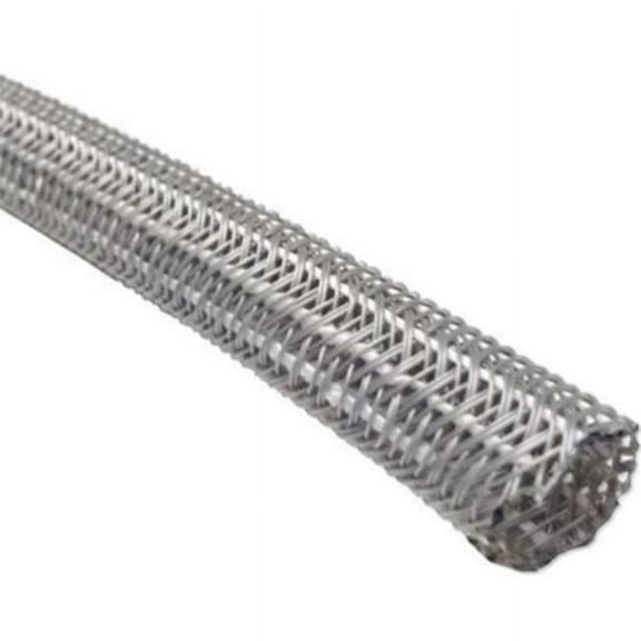 Electriduct BS-J-SCW-025-10-GY 0.25 in. 10 ft. Hook Self Closing Braided Wrap for Around Sleeving Cord Cover Cable Protector Wire Organizer - Gray