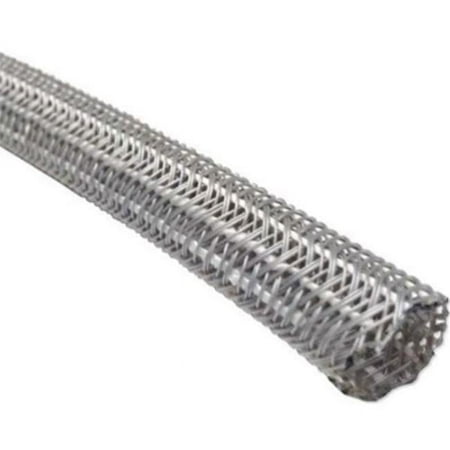 1 in. 100 ft. Hook Self Closing Braided Wrap for Around Sleeving Cord Cover Cable Protector Wire Organizer - Gray